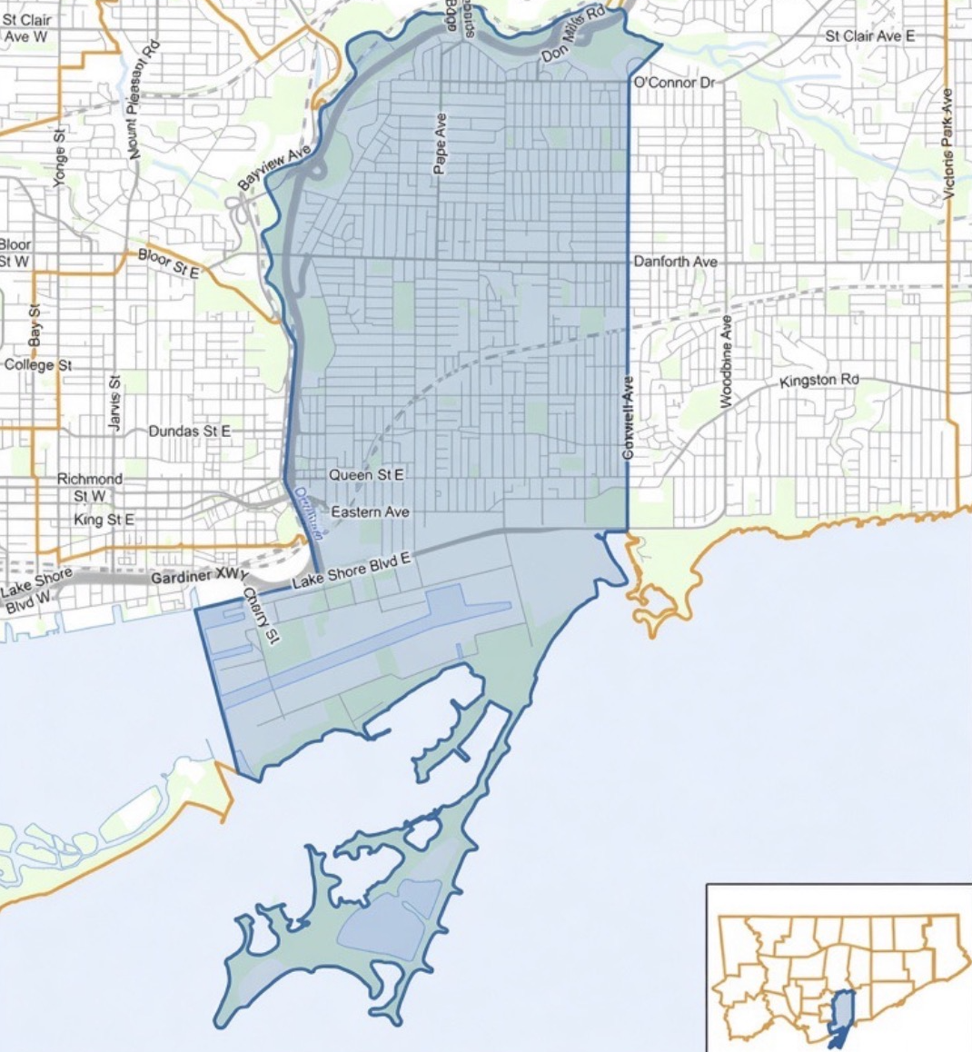 Ward 14 Toronto-Danforth Map